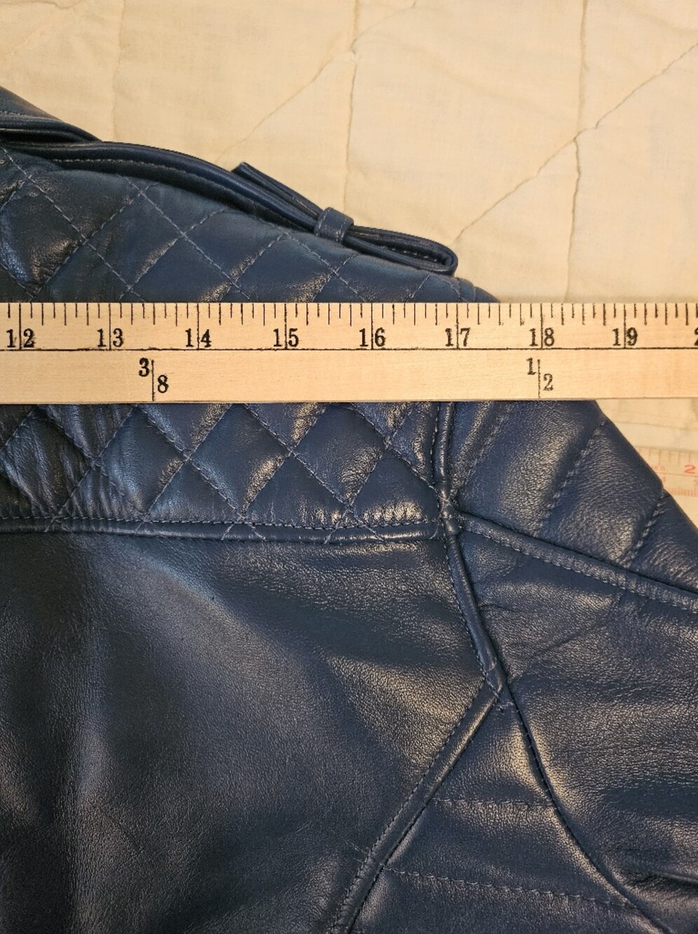 QC Leather- Quilted Biker/ Moto Jacket - Size M - Picture 4 of 12